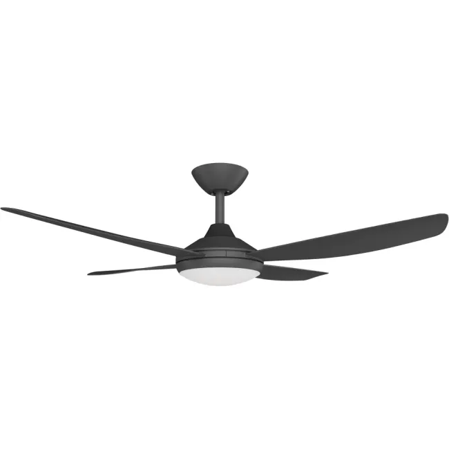 Calibo Vanga 48" DC Ceiling Fan and LED Light in Black VAN-448B-BK-L