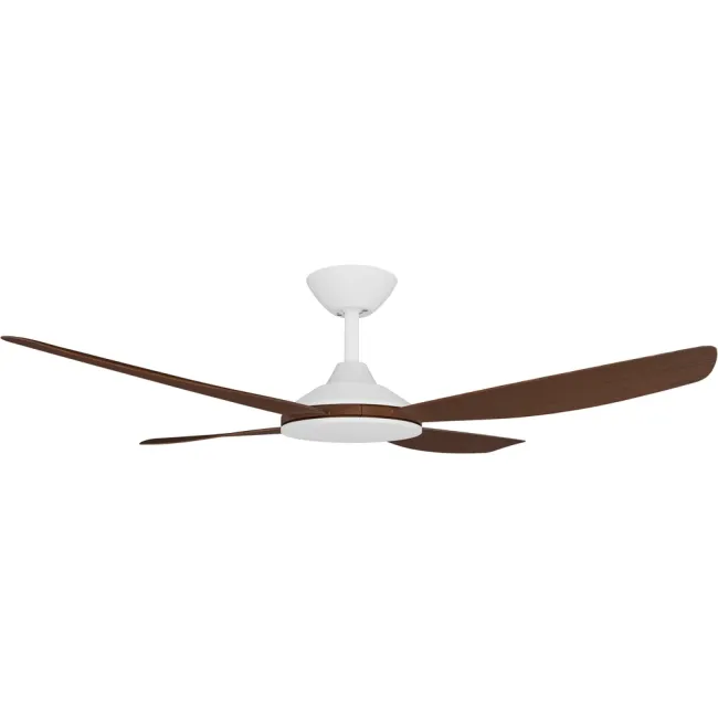 Calibo Vanga 48" DC Ceiling Fan in White & Koa VAN-448W-KO