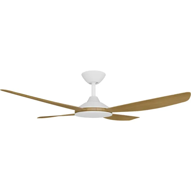 Calibo Vanga 48" DC Ceiling Fan in White & Teak VAN-448W-TE