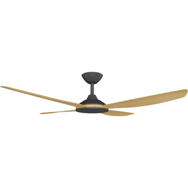Calibo Vanga 52" DC Ceiling Fan in Black & Bamboo VAN-452B-BA