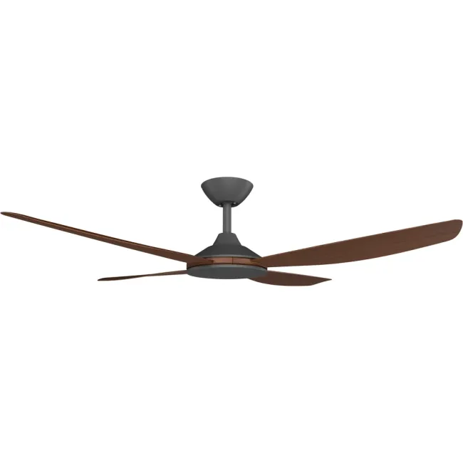 Calibo Vanga 52" DC Ceiling Fan in Black & Koa VAN-452B-KO