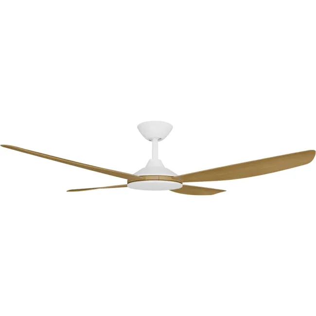 Calibo Vanga 52" DC Ceiling Fan in White & Teak VAN-452W-TE