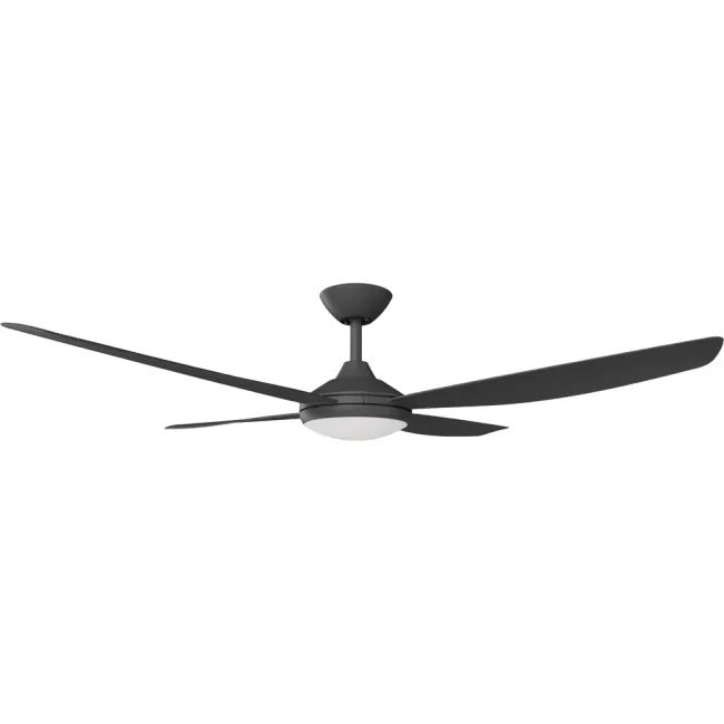 Calibo Vanga 56" DC Ceiling Fan and LED Light in Black VAN-456B-BK-L