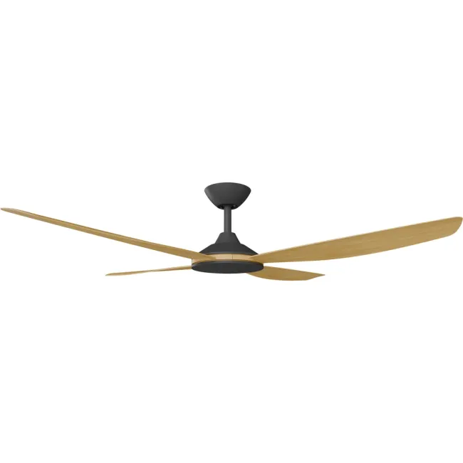 Calibo Vanga 56" DC Ceiling Fan in Black & Bamboo VAN-456B-BA