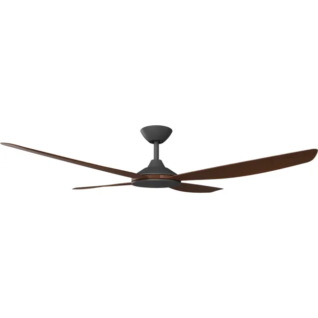 Calibo Vanga 56" DC Ceiling Fan in Black & Koa VAN-456B-KO