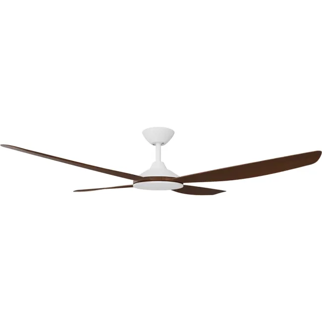 Calibo Vanga 56" DC Ceiling Fan in White & Koa VAN-456W-KO
