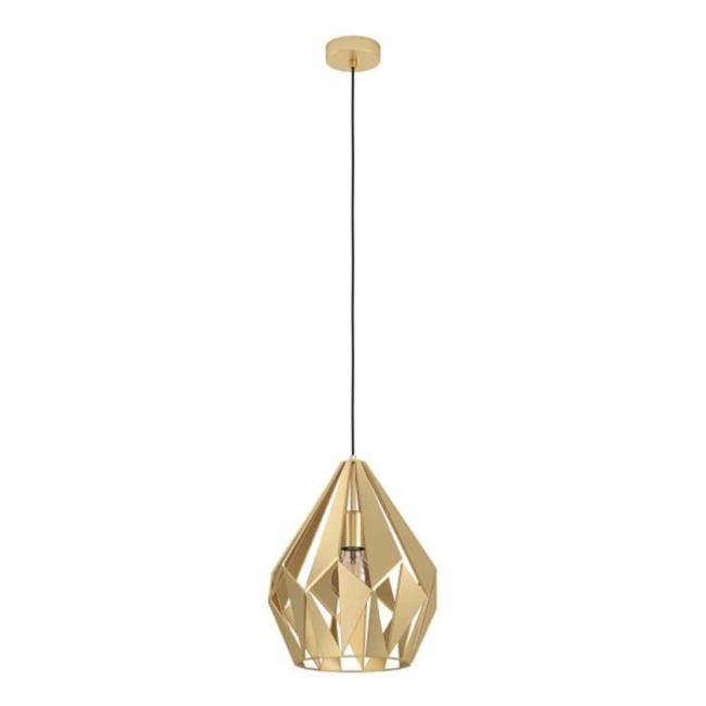 Carlton Gold Small 1 Light Pendant by Eglo