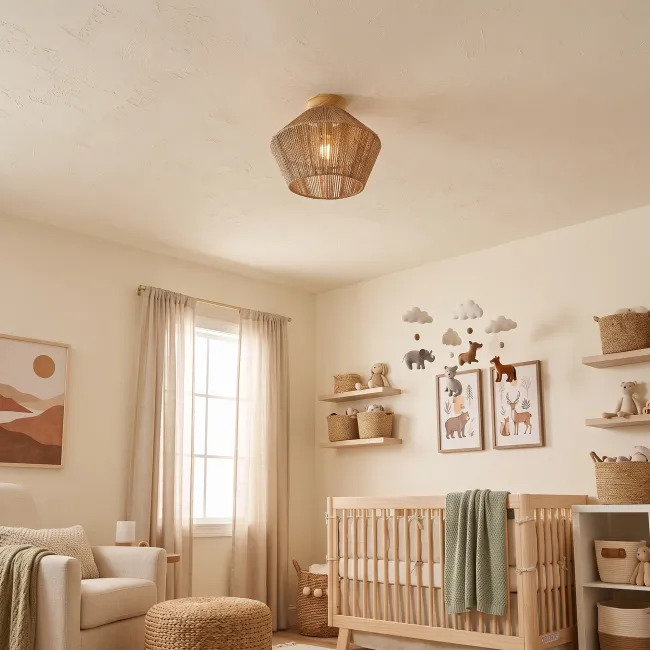 Cougar Lighting Cassie DIY Batten Fix Natural Thread Shade