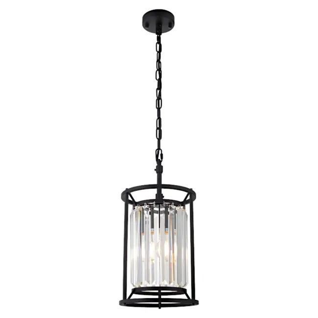 Cougar Lighting Amelia 1 Light Pendant Light in Black AMEL1PBLK