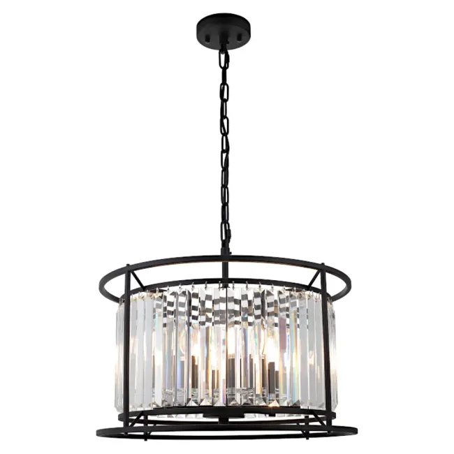 Cougar Lighting Amelia 6 Light Pendant Light in Black AMEL6PBLK