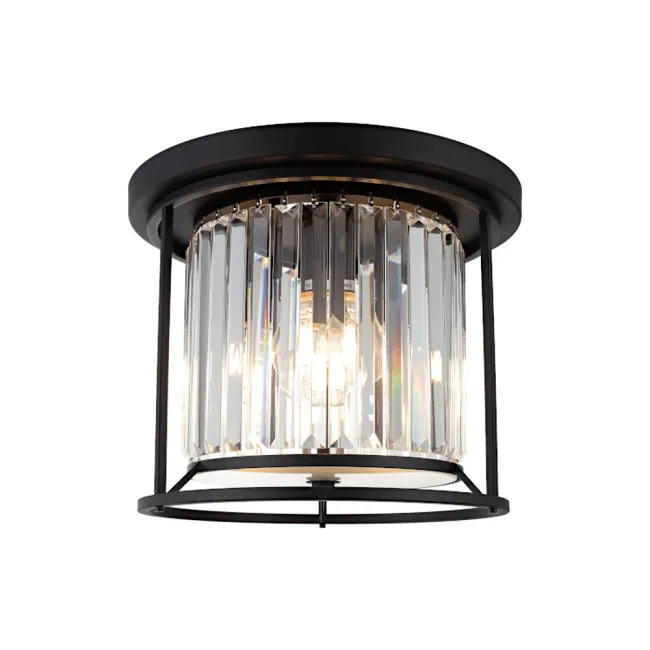 Cougar Lighting Amelia Close to Ceiling Light in Black AMEL3CTCBLK
