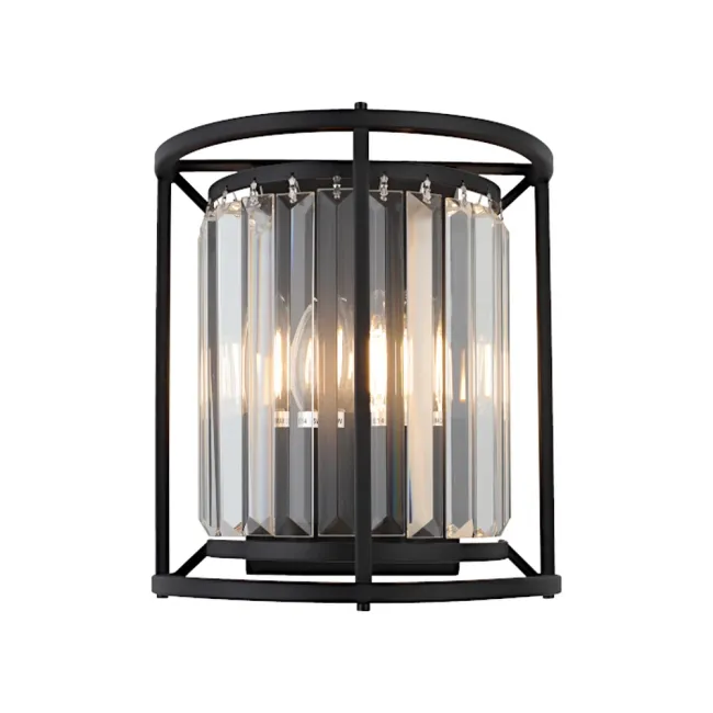 Cougar Lighting Amelia Wall Light in Black AMEL2WBLK