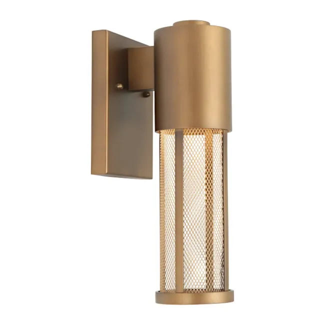 Cougar Lighting Kassel Exterior Wall Light in Aged Brass KASSE1EAGB