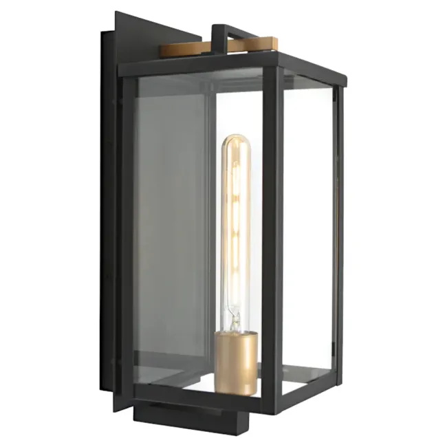 Cougar Lighting Lille Exterior Wall Light in Black LILL1EBLK