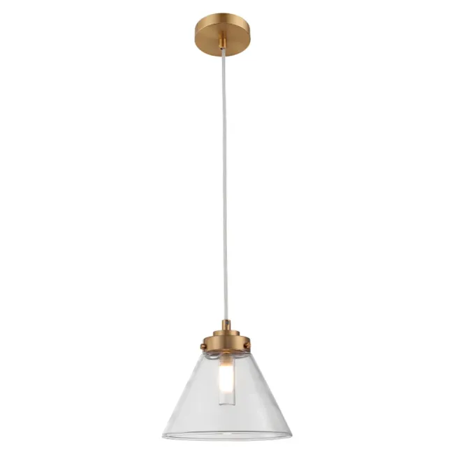 Cougar Lighting Matisse Glass Pendant Light in Gold MATI1PGLD