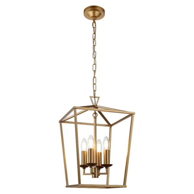 Cougar Lighting Perigan 4 Light Pendant Light in Matt Gold PERI4PMG