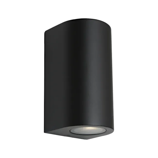 Cougar Lighting Porta Exterior Up & Down Wall Light in Black PORT2EBLK