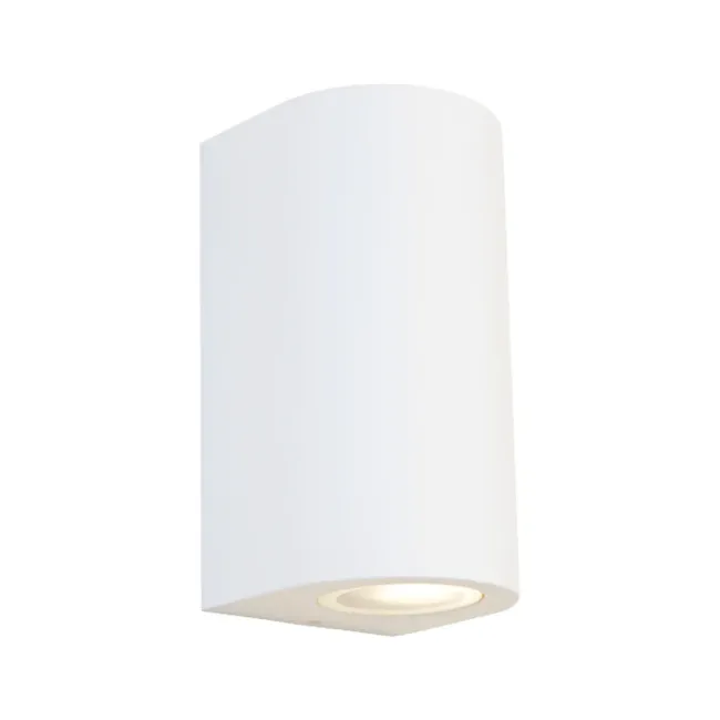 Cougar Lighting Porta Exterior Up & Down Wall Light in White PORT2EWHT