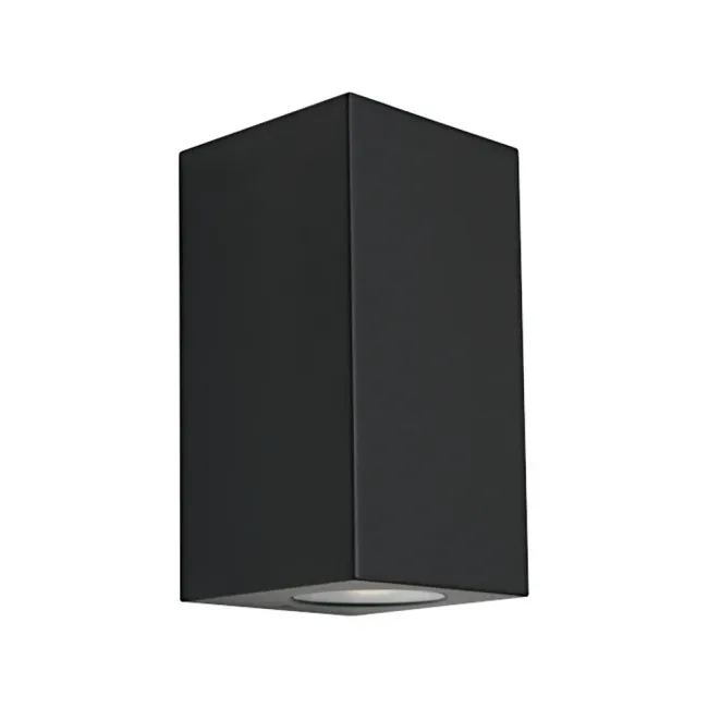 Cougar Lighting Saco Exterior Up & Down Wall Light in White SACO2EBLK
