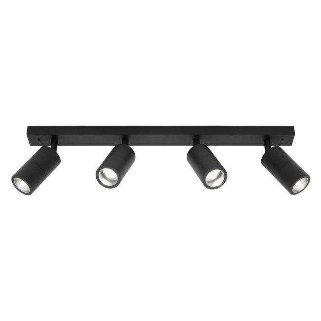 Cougar Lighting Stockholm Exterior 4 Light Rail Spotlight Black
