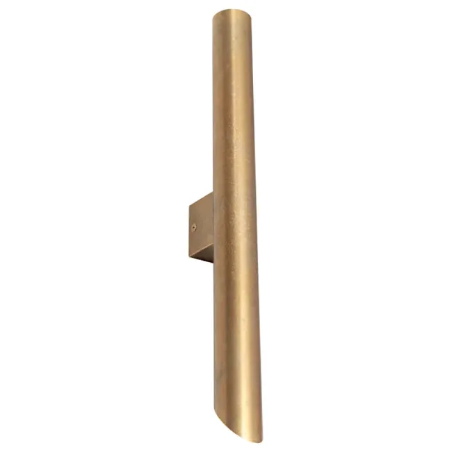 Cougar Lighting Taupo Exterior Up & Down Wall Light in Aged Solid Brass TAUP2EAGB