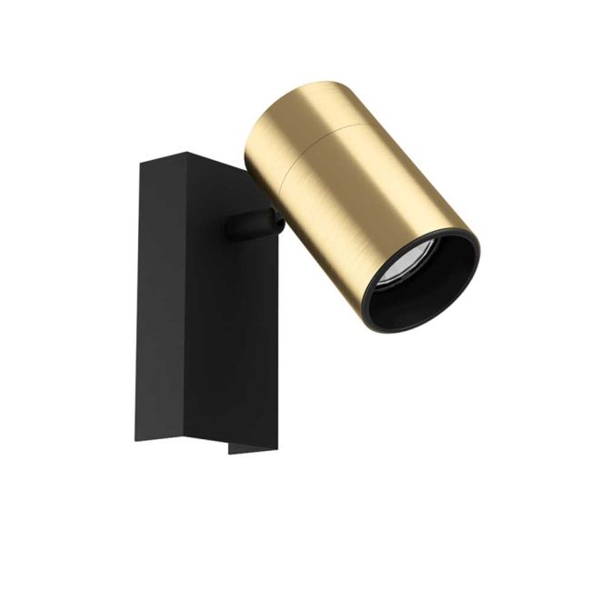Cumaribo Black and Matt Brass 1 Light Spotlight by Eglo