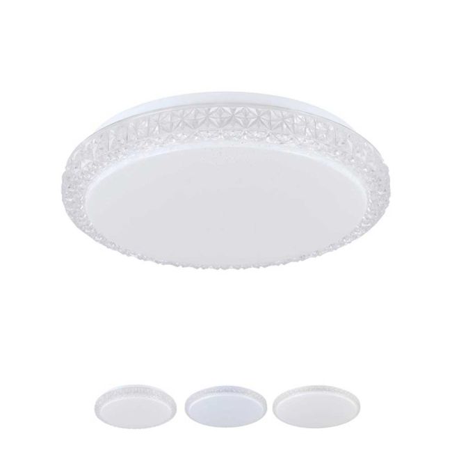 Diego Tricolour LED Crystal Oyster Light by Eglo