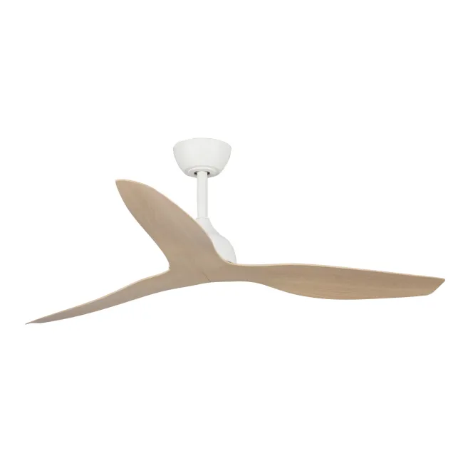 Eco Style DC 52" Ceiling Fan in White with Beechwood by Fanco F4010-121