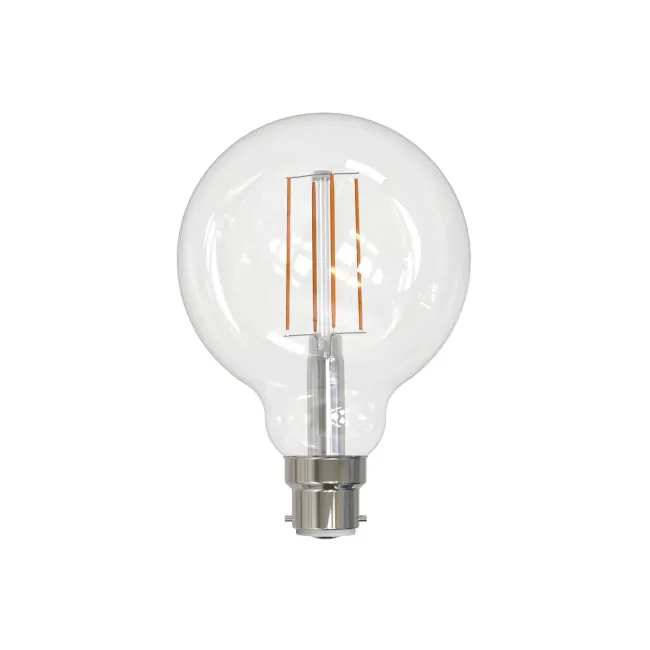 Eglo 7.5W Warm White LED B22 G95 Clear Globe 205952