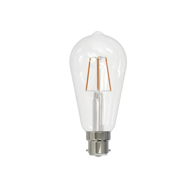 Eglo 7.5W Warm White LED B22 ST64 Clear Globe 205965