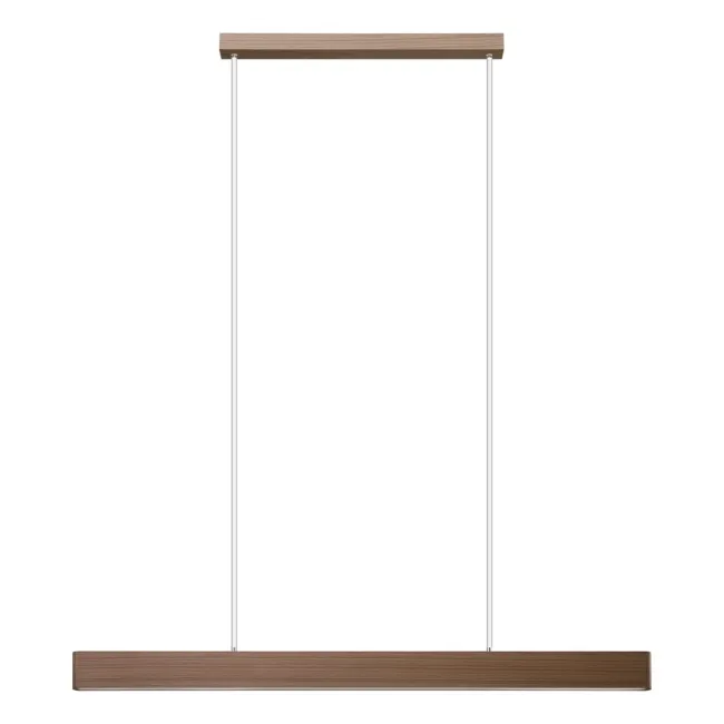Eglo Climene 3 LED 1200mm Linear Pendant Light in Walnut 206473