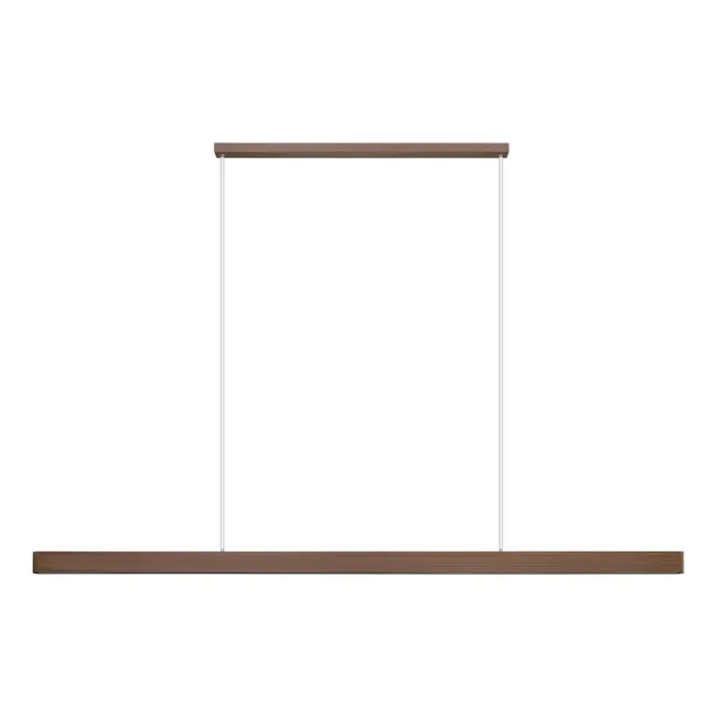 Eglo Climene 3 LED 2400mm Linear Pendant Light in Walnut 206479