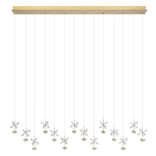 Eglo Pianopoli 3 14 Light Bar Pendant Light in Brass 390317