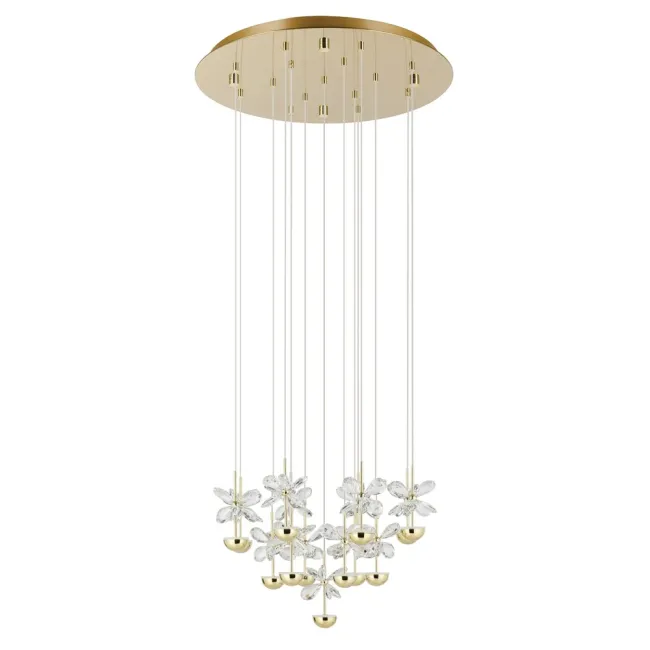 Eglo Pianopoli 3 15 Light Pendant Light in Brass 390313