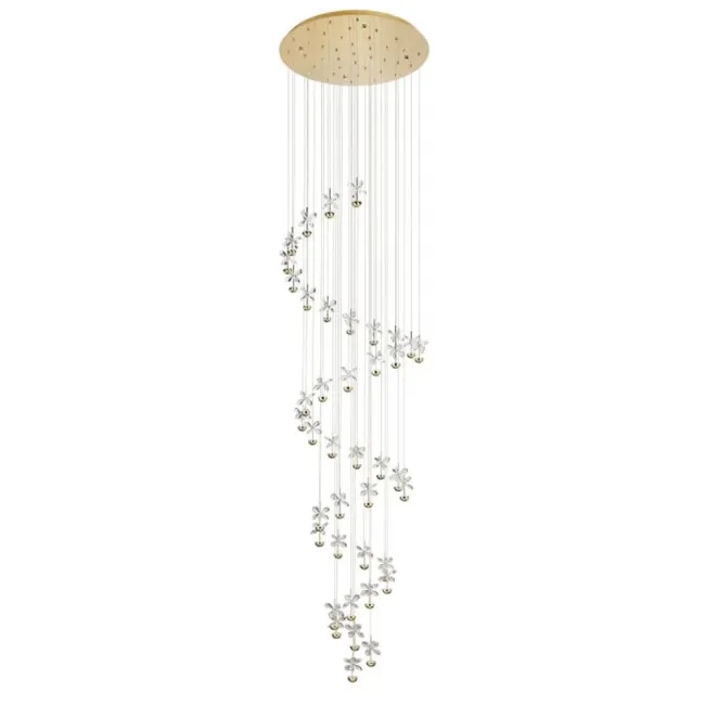 Eglo Pianopoli 3 40 Light Swirl Pendant Light in Brass 390311