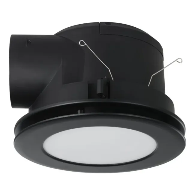 Eglo Samba Round LED Light & Exhaust Fan in Black