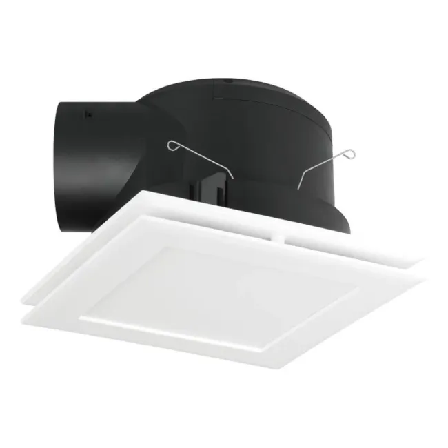 Eglo Samba Square LED Light & Exhaust Fan in White