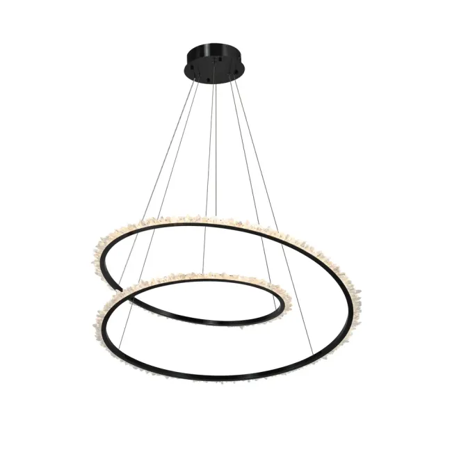 Eglo Scarlett LED Single Ring Pendant in Brushed Black