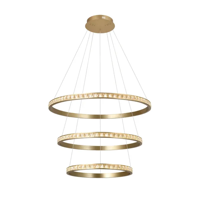 Eglo Sophia LED 3 Ring Pendant in Matt Gold