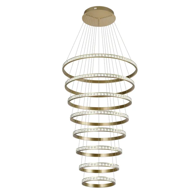 Eglo Sophia LED 7 Ring Pendant in Matt Gold