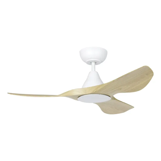 Eglo Surf 40" DC Ceiling Fan and LED Light in White & Oak 20789316