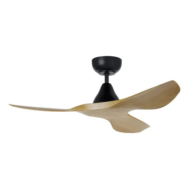 Eglo Surf 40" DC Ceiling Fan in Black & Burmese Teak 20789217