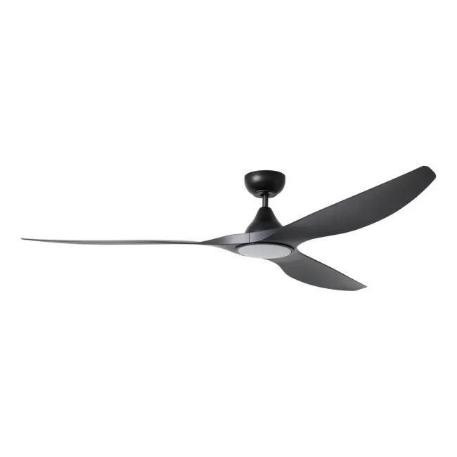 Eglo Surf 72" DC Ceiling Fan and LED Light in Black 20789502
