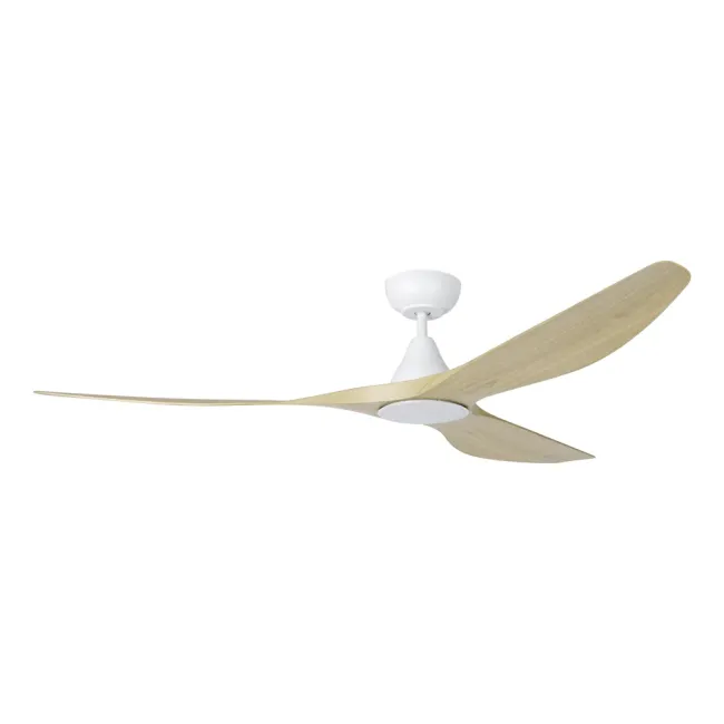 Eglo Surf 72" DC Ceiling Fan and LED Light in White & Oak 20789516