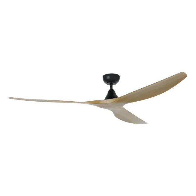 Eglo Surf 72" DC Ceiling Fan in Black & Burmese Teak 20789417
