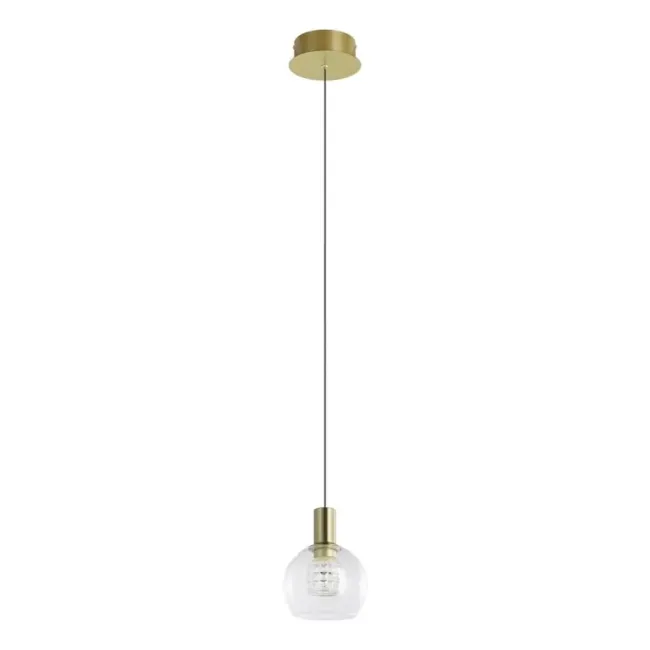 Eglo Terque 1 Light Pendant Light in Brushed Brass 207166