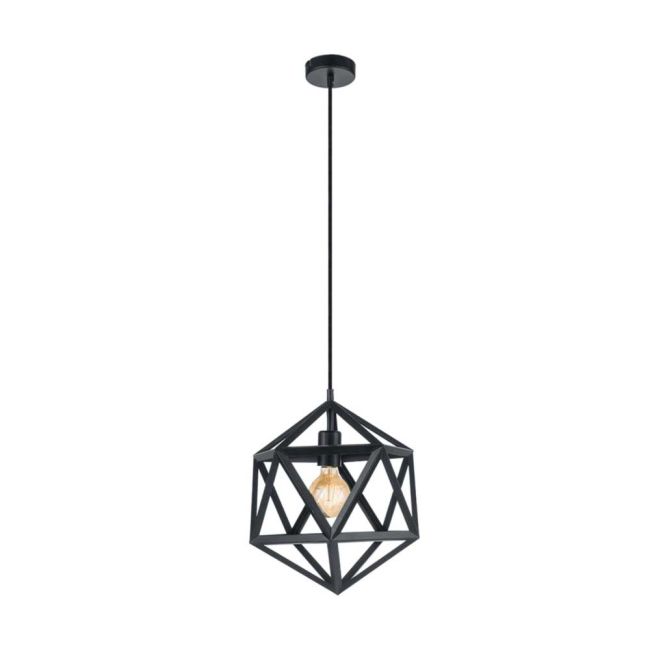 Embleton Small Black Pendant Light by Eglo
