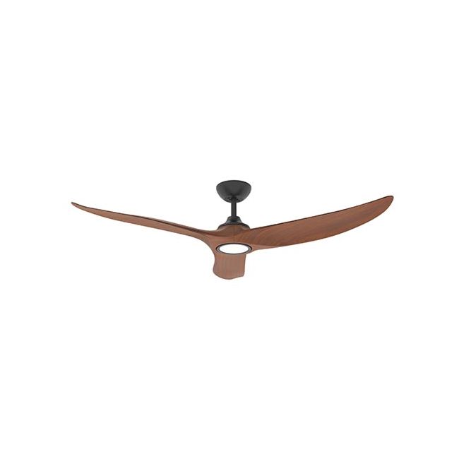Evolve EC/DC Motor 60" Ceiling Fan with Remote & LED Light in Matt Black and Koa by Hunter Pacific E368L