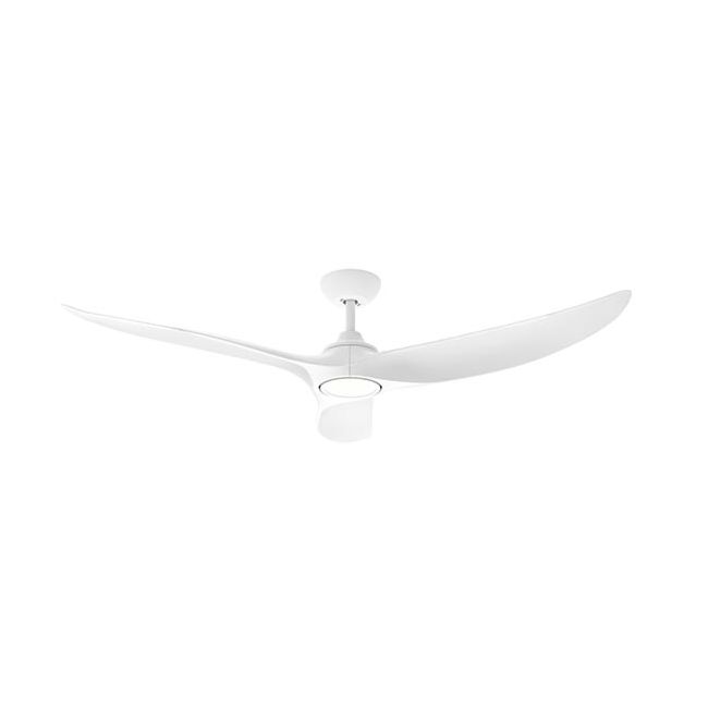 Evolve EC/DC Motor 60" Ceiling Fan with Remote & LED Light in Matt White by Hunter Pacific E366L