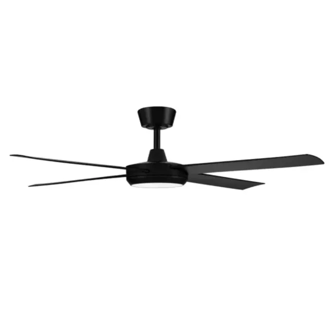 Fanco Eco Silent Pro 56" DC Ceiling Fan and LED Light in Black F1141-202C